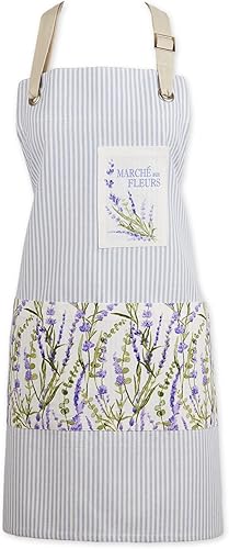 DII Women's Pantry Style Apron Collection Large Pockets, Adjustable with Long Waist Ties