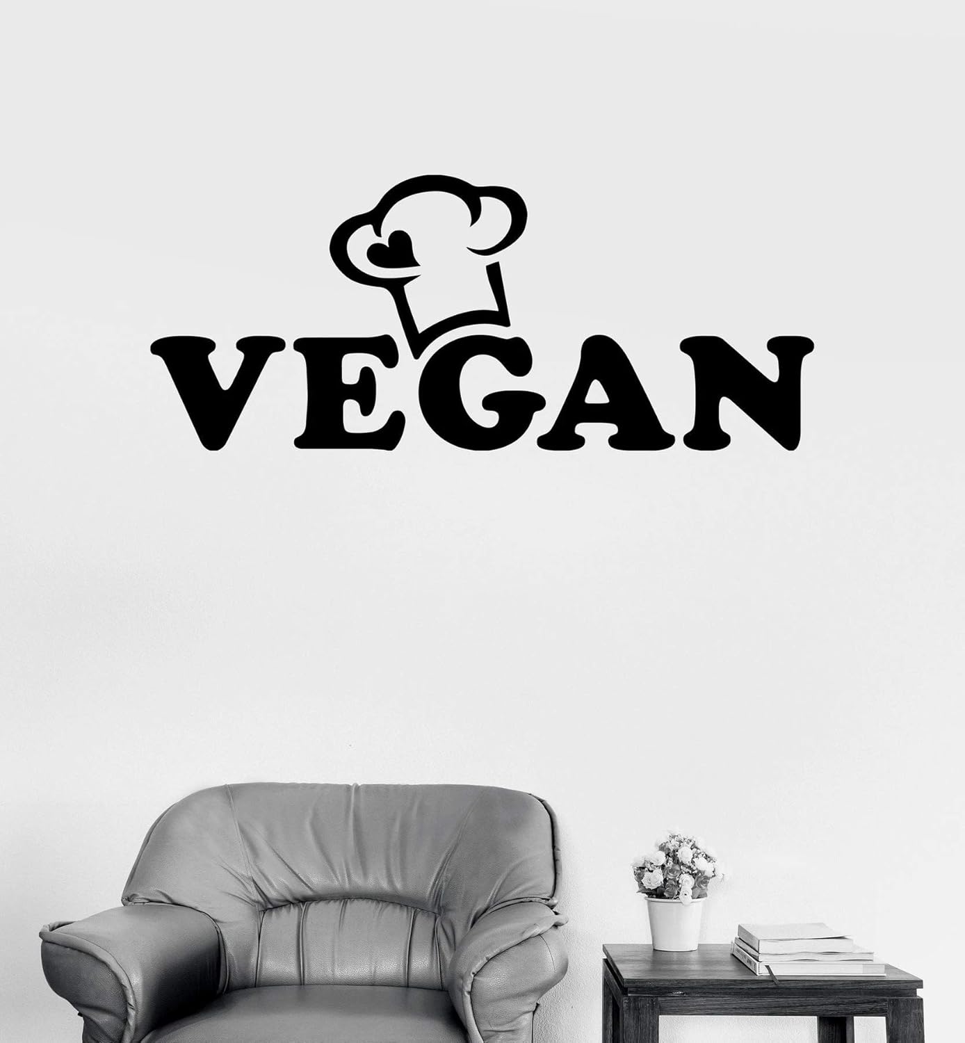 Buy VVWV Vegan Restaurant Kitchen Wall Stickers Stylish Kitchen Bakery Hotel Home Wall