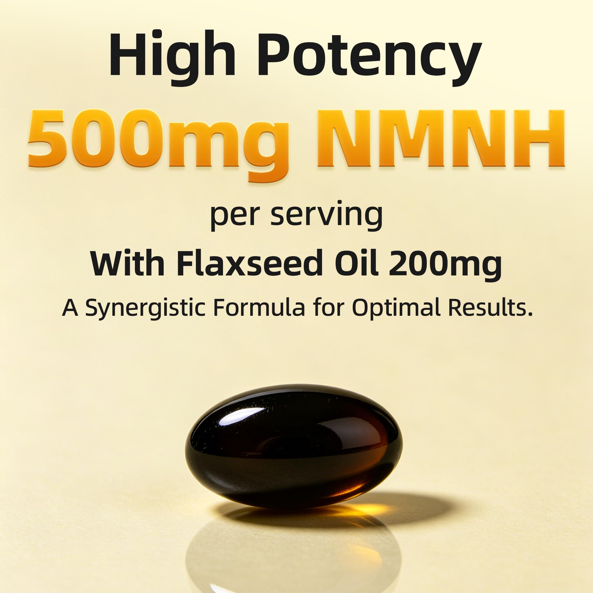 NMNH Supplement 240 Softgels, Liposomal NMN Softgel 500mg with Flaxseed Oil 200mg | Supports Energy & Healthy Anti Aging | High Absorption NAD Supplements for Women & Men | Non-GMO, Gluten Free — Amazon image 3