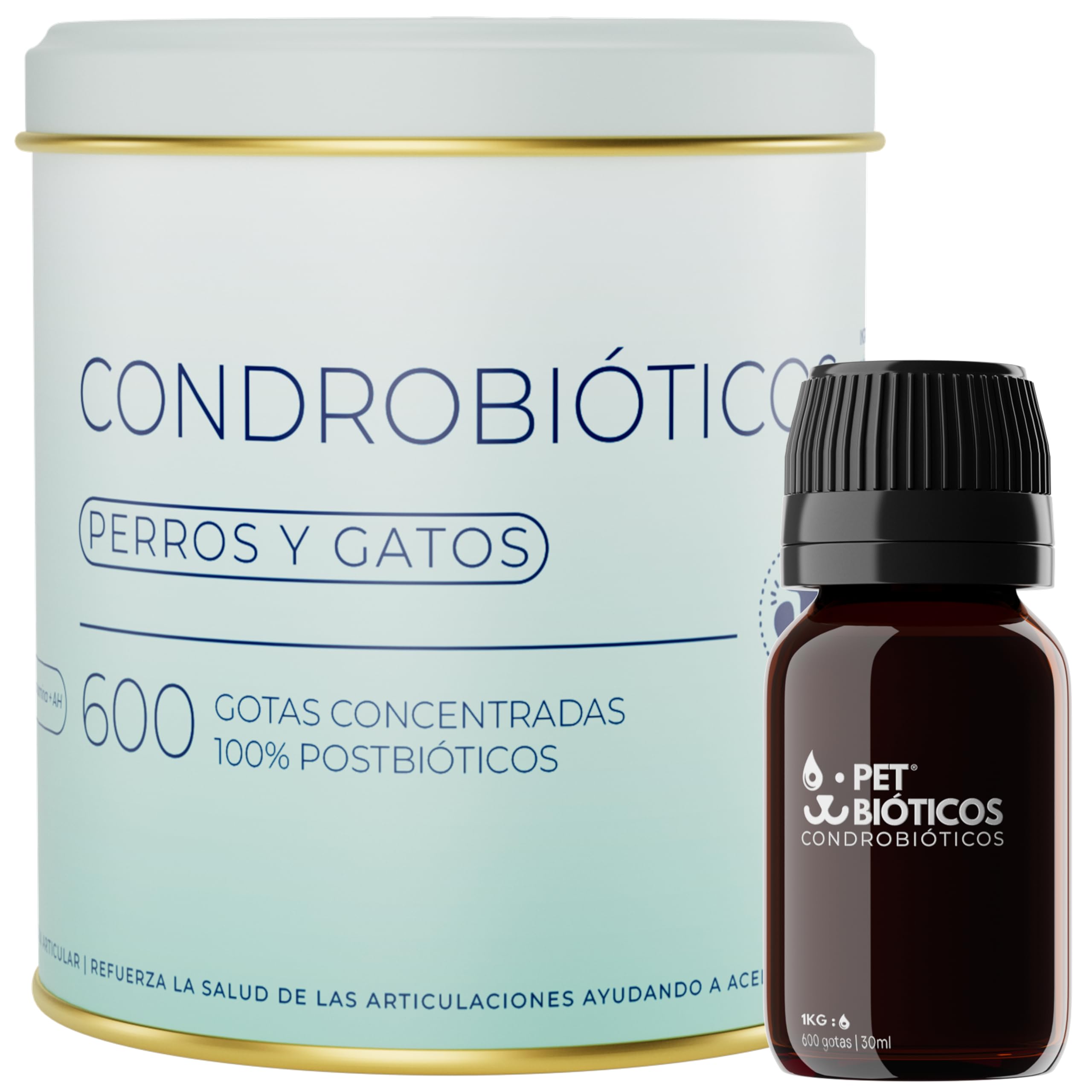 Condrobióticos 600 Gotas 30 ml – Condroprotector Perros y Gatos Condroprotector Perros Condroitina para Articulaciones Artrosis - Condoprotector - Condroitina - Petbioticos - Glucosamina