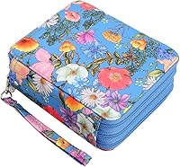 Vista 17 de Lbxgap Estuche para lápices con cremallera, 72 ranuras para lápices con patrón de impresión para bolígrafos o marcadores de acuarela, estuche