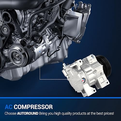 Miniatura 7 de Autoround Compresor de aire acondicionado CA con embrague apto para Nissan Altima y Sentra L4 2.5L 2007-2012, Repalce# CO10886C 92600ZE90B 67664