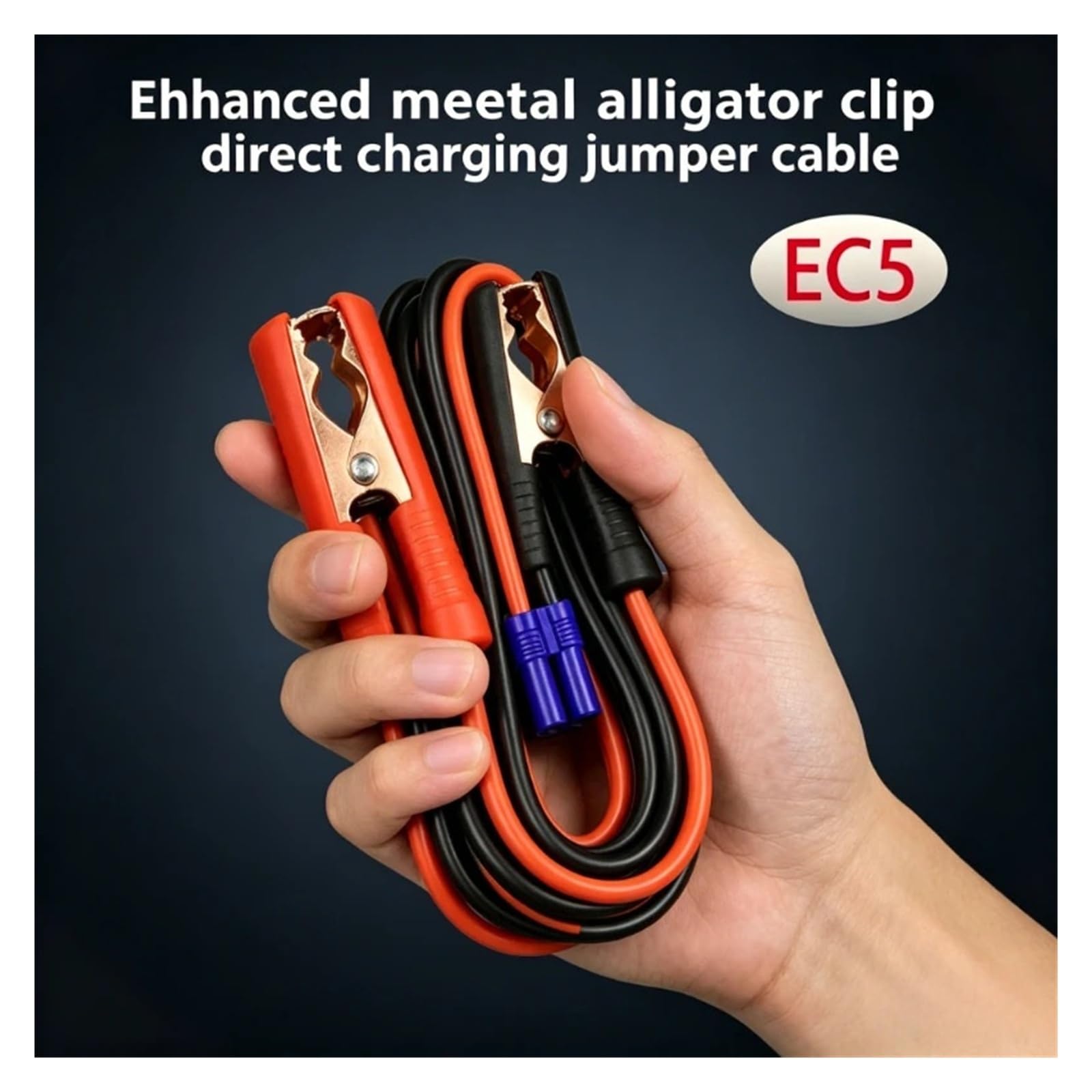 EC5 Câble de démarrage 10 AWG avec pinces robustes pour voiture, SUV, camion, connexion de batterie d'urgence
