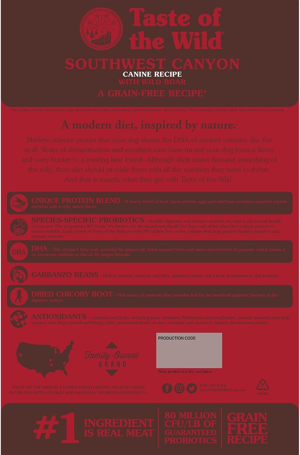 taste of the wild nutrition