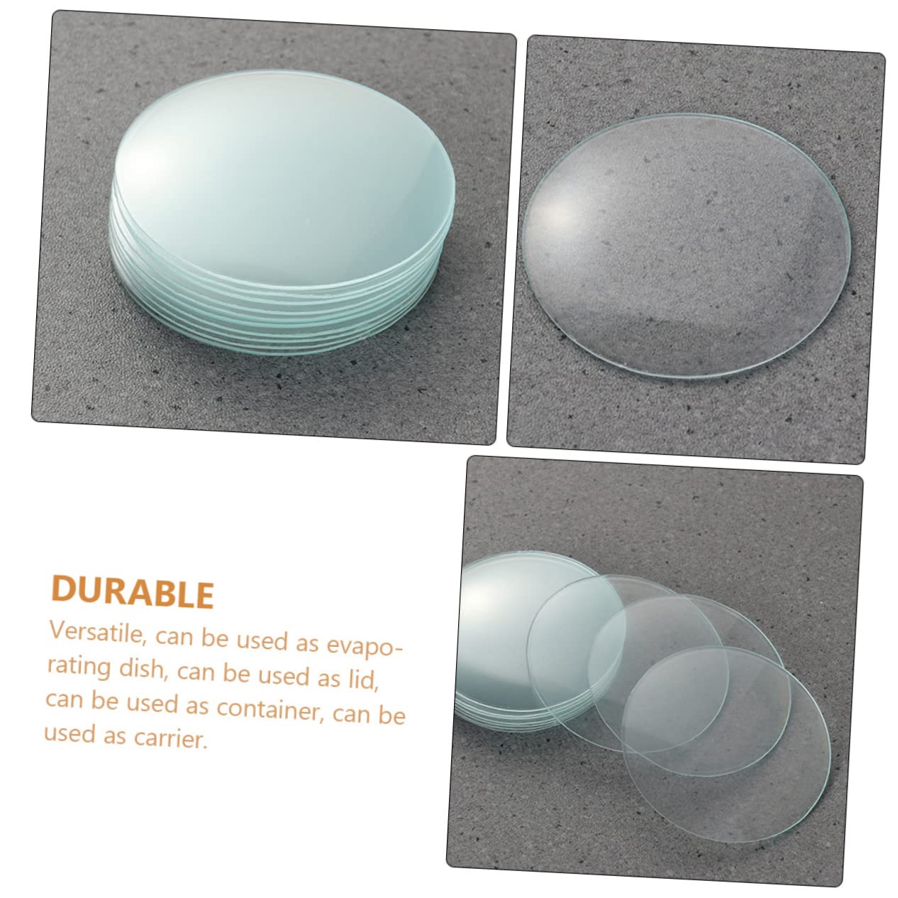 ABOOFAN Coperture in Vetro per Bruciatore da Laboratorio 10 Pezzi, Vetro Sintetico Resistente, per Esperimenti e Uso in Aula, Funziona come Contenitore ed Evaporatore