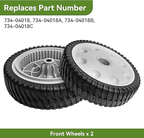 Miniatura 6 de 734-04018 - Ruedas de tracción delantera para cortacésped Troy Bilt TB240, neumáticos de 8 pulgadas para cortacésped autopropulsado Troy Bilt Honda