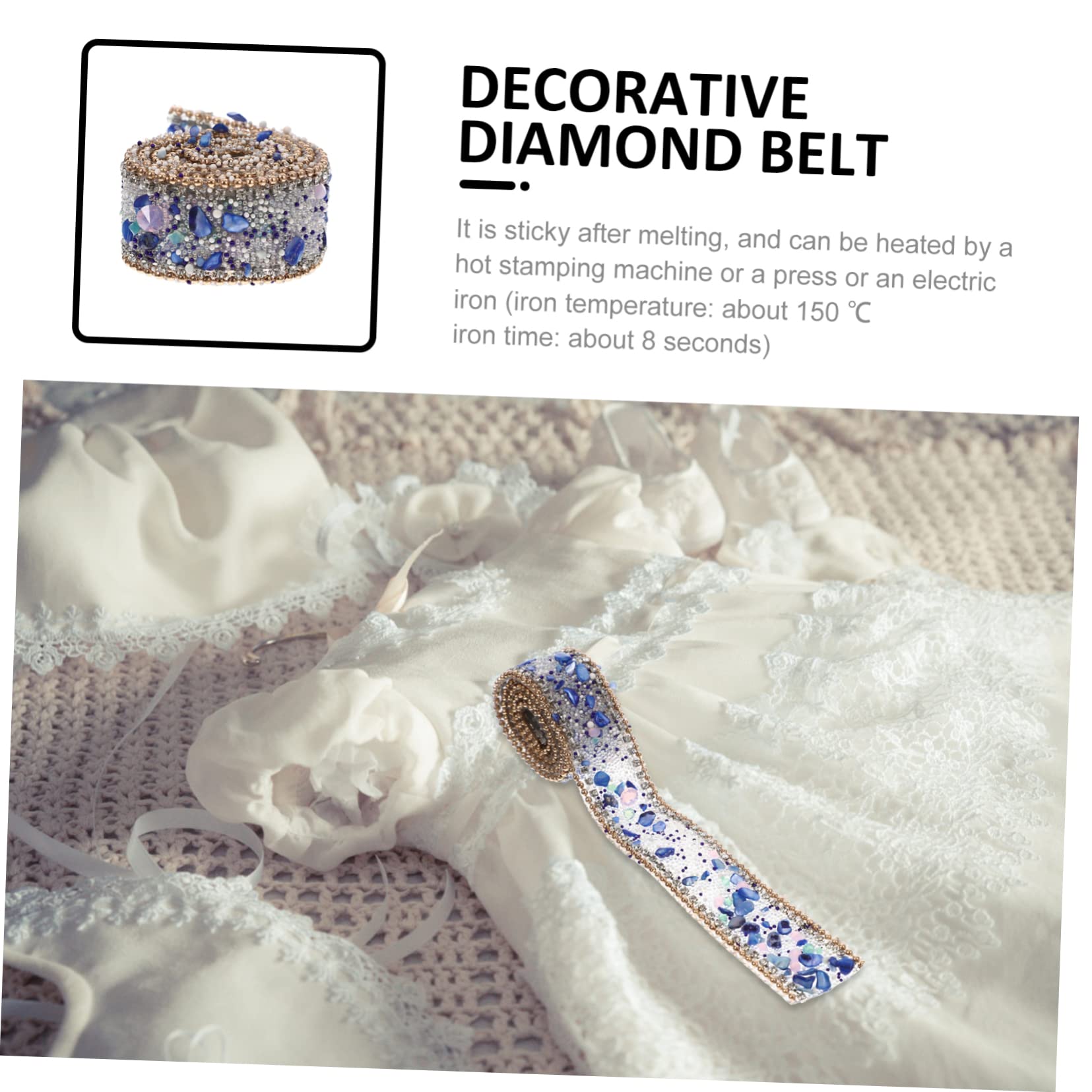 TEHAUX 5rollen Rhinestone Trim Für Kostüme Dekoration Cuttable Glitzerband Für Hochzeiten Kleider Taschen Schuhe -projekte Pro Goldenen Perlen