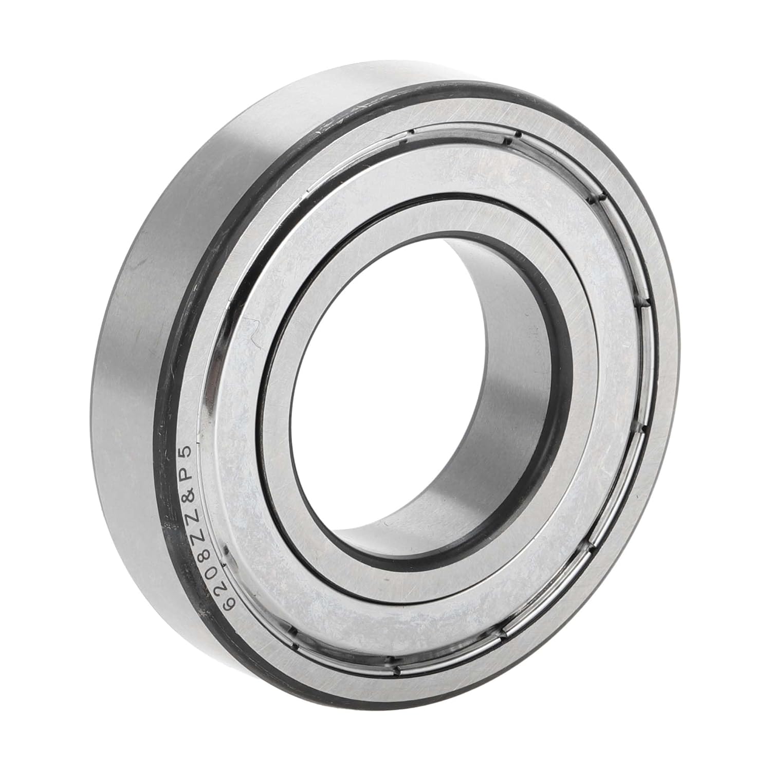 ACROPIX 6208ZZ Deep Groove Ball Bearings P5 40x80x18mm Lubricated Double Metal Seal Silver Tone Printer Scooter Skateboard Wheel - Pack of 2