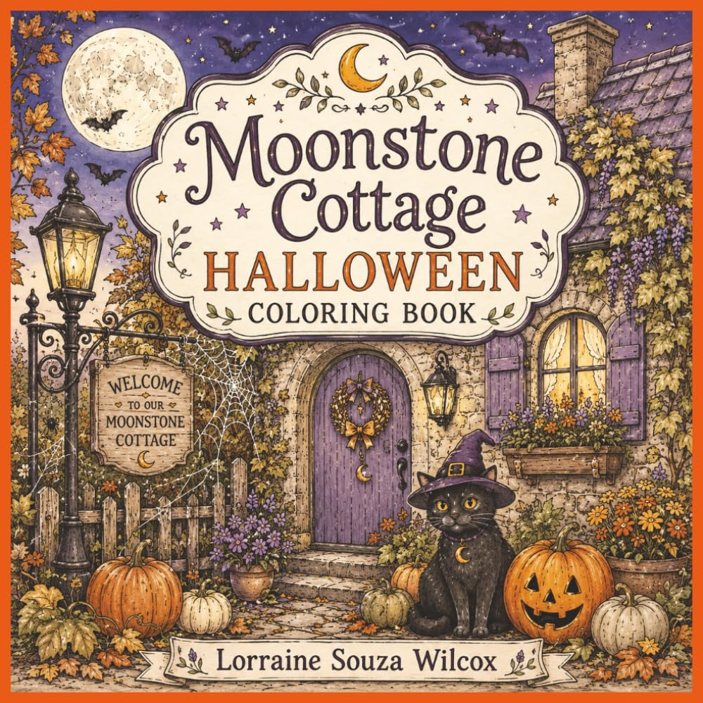 Moonstone Cottage Halloween Coloring Book