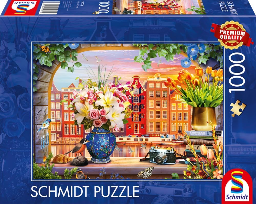 Schmidt Spiele 59771 Visit to Amsterdam Jigsaw Puzzle, 1000 Pieces, Multi-Coloured