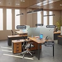 Vista 2 de Divisor de escritorio para estudiantes y panel de privacidad de escritorio. Particiones de oficina y escudo de luz ideal para cubículos. División