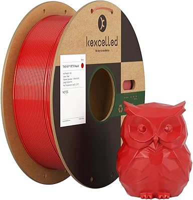 36 – kexcelled Rapid PETG Filament 1.75mm Red PETG High Speed Up to 400mm/s 3D Printer Filament 1kg,Highly Fluid Fast Printing,Fit Most FDM Print…