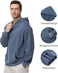 Men’s Hooded Sweatshirt – Lightweight Cotton Pullover Hoodie, Solid Color Long Sleeve for Casual and Layering
