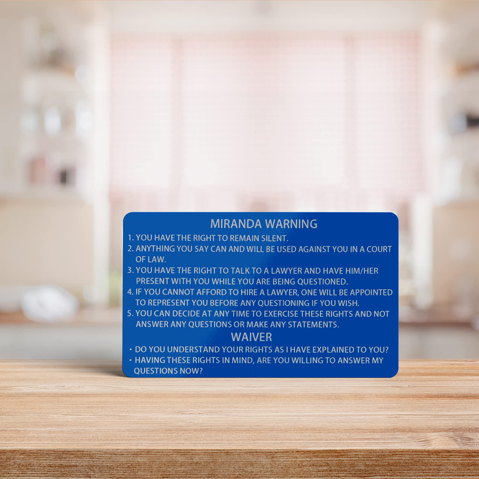 2 PCS Metal Miranda Card With Torn American Flag On The Back, Black - View #10