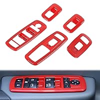 Vista 14 de Voodonala Interruptor de elevación de ventana, botón de control de elevalunas eléctrico, embellecedor para Dodge Charger Durango 2011-2025, para RAM