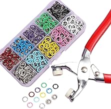 BIZTOS Premium Snap Buttons Kit - 9.5mm Metal Fasteners with Hand Pliers Tool | Thickened Five-Claw Buckle for Baby & Children's Clothing, Sewing, and Crafting - Household Machine Press Tool Included (Multi)