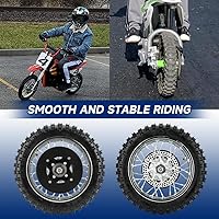 Vista 4 de FVRITO Reemplazo del conjunto de rueda trasera para Razor MX500 MX650 SX500 Mini Dirt Rocket Bike 2.50-10 2.50x10 Tubo de neumático Llanta de cadena