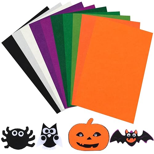 20 Pcs Halloween Felt Fabric Sheets for DIY Craft Sewing