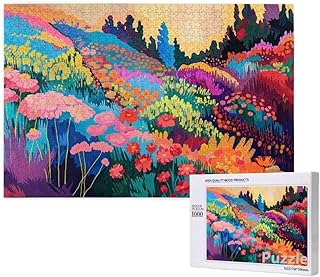 Puzzle 1500 Piezas Adultos, Campo De Flores Puzzle Color Patrón Diseño, 87x57cm Gran Formato Jigsaw Adultos DIY Artesanía con Embalaje de Caja de Regalo, Room Wall Decor, Regalo Mujer Hombre, Model903