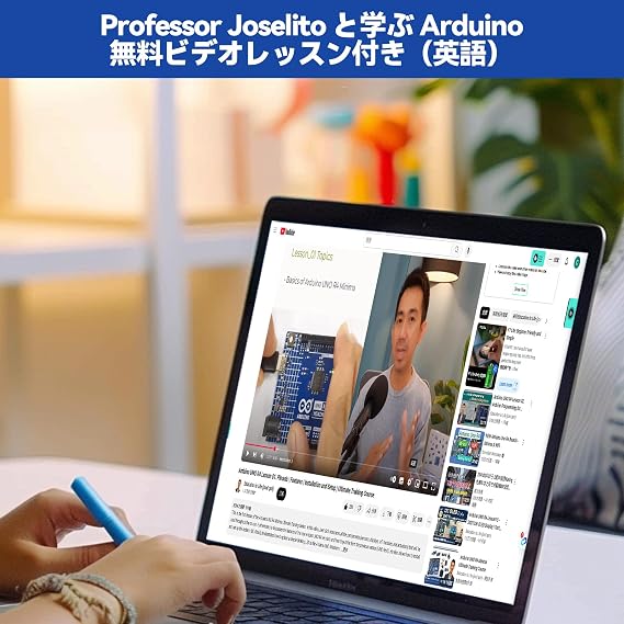 SunFounder Ultimate Sensor Kit Genuine Arduino Uno R4 Minima Included, RoHS Compliant, Heavy Duty Sensor, Compatible with IoT, ESP8266, IIC LCD1602, OLED, Online Tutorials for Beginners and Engineers Japanese & Video Course