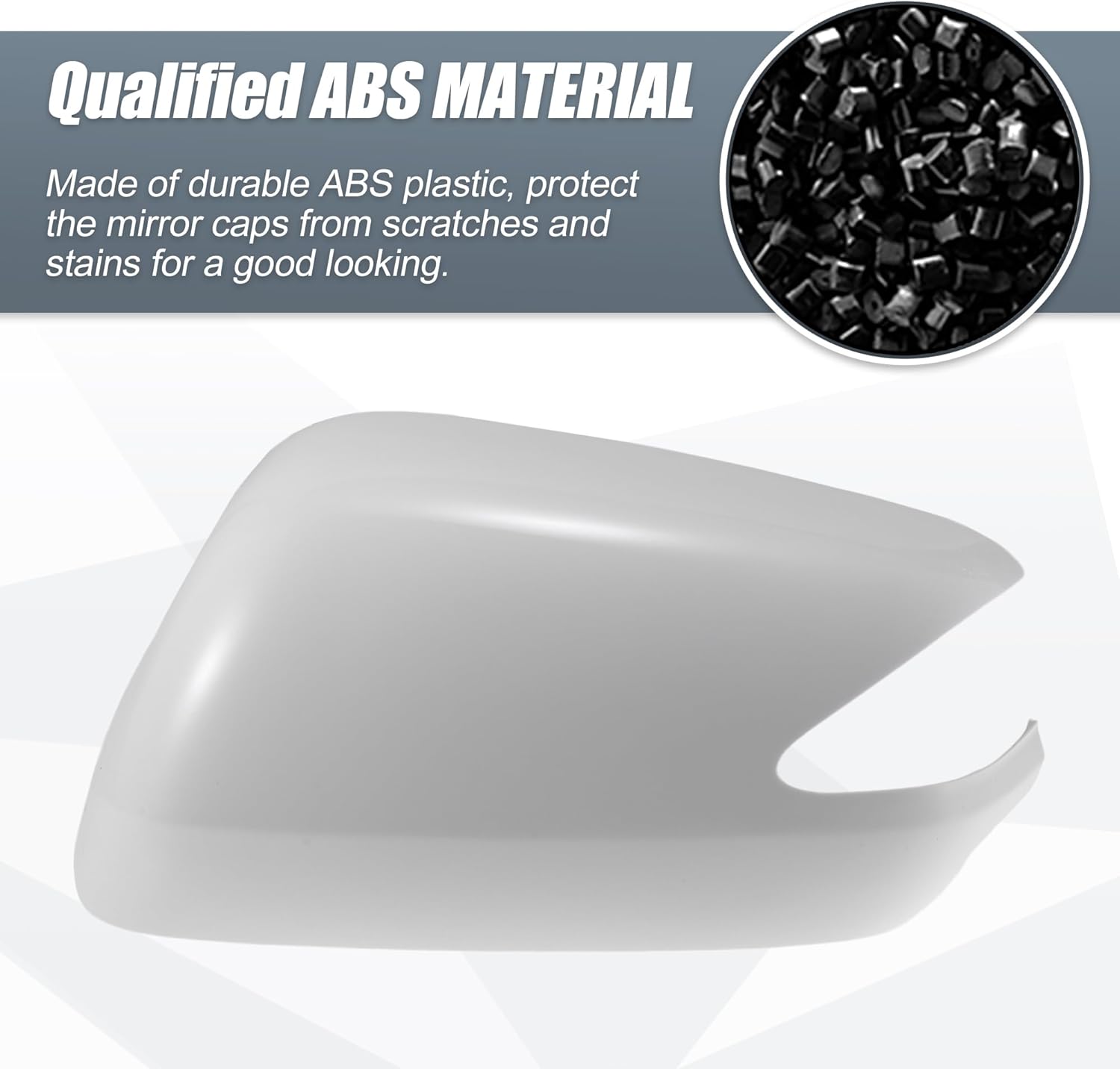 X AUTOHAUX Car Rear View Left Driver Side Mirror Cover Cap Replacement White for Honda Fit 2009-2013 Fits W/Turn Signal Models Mirror Guard Covers Exterior Decoration Trims