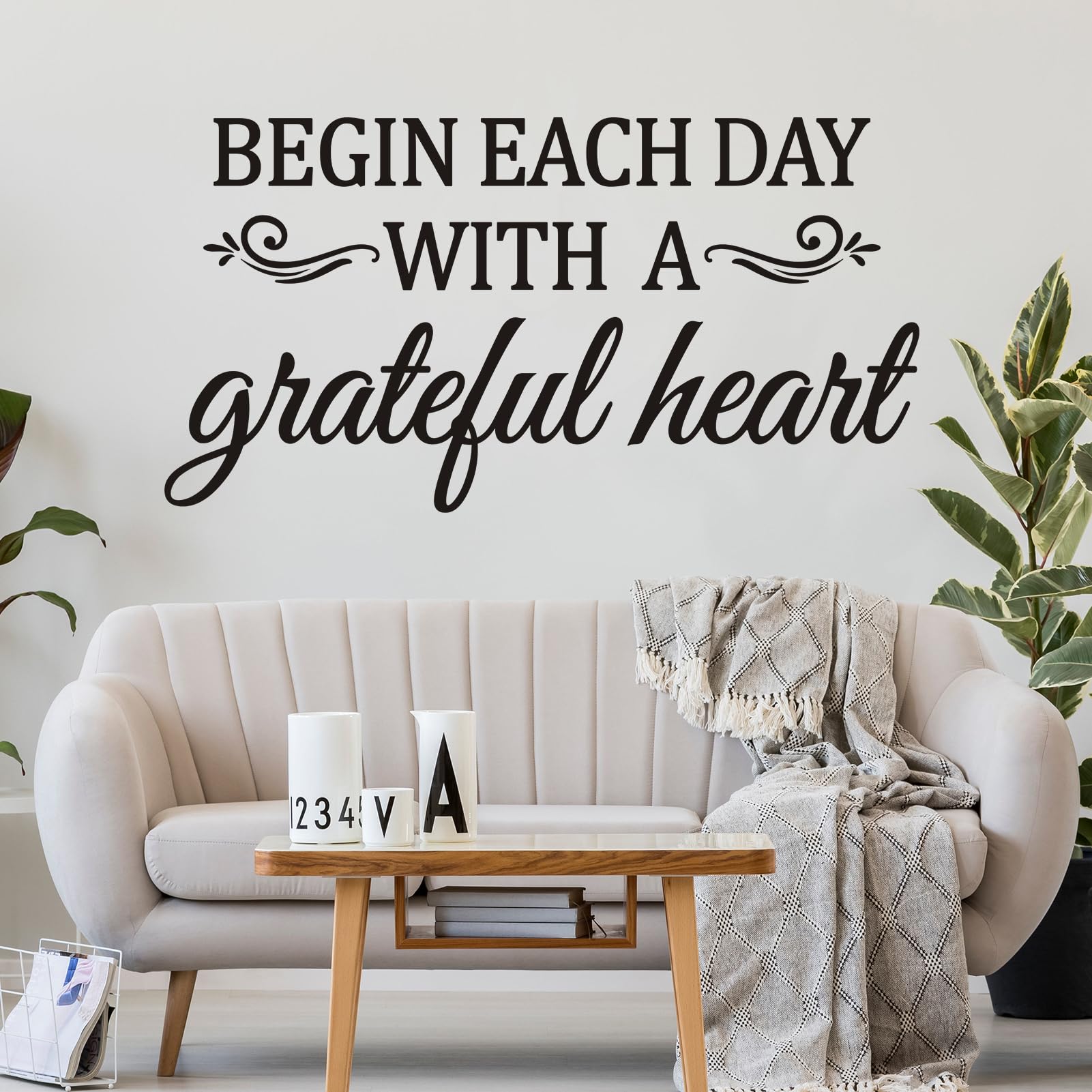 Inspirational Stickers Inspirational Family Quotes Wall Stickers: Home  Vinyl Art Wall Decals For Living Room Kitchen - Begin Each Day 21\, image size:1601x1601