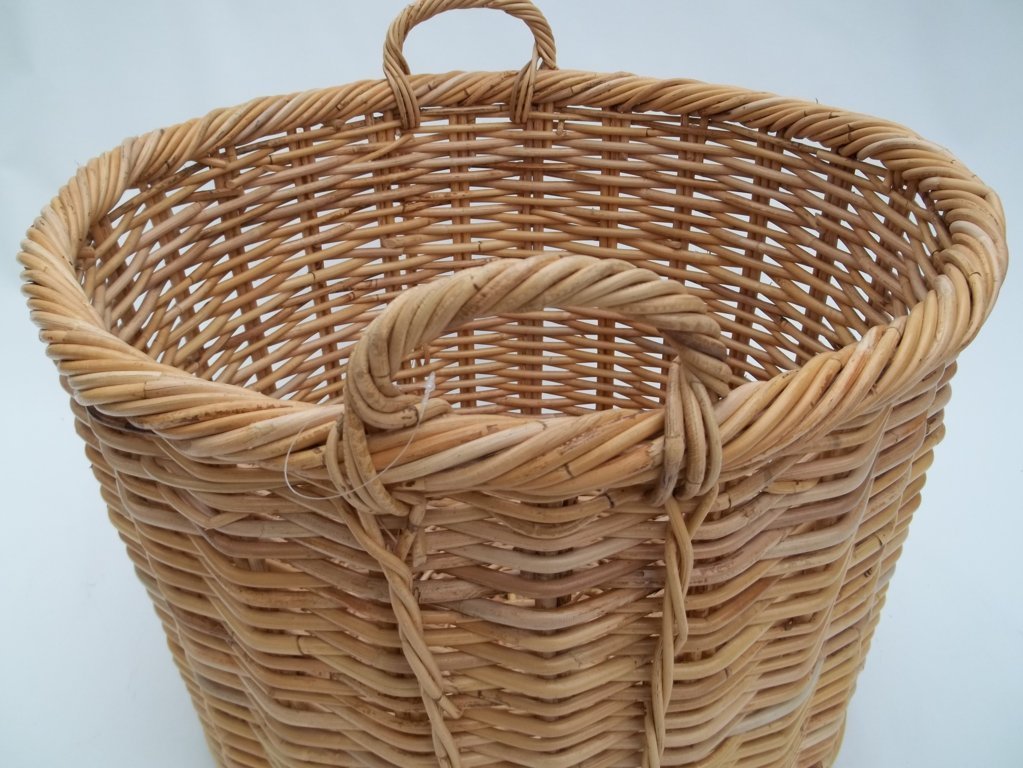 Kaminkorb, Holzkorb, Erntekorb, Kartoffelkorb aus Rattan Gr.2