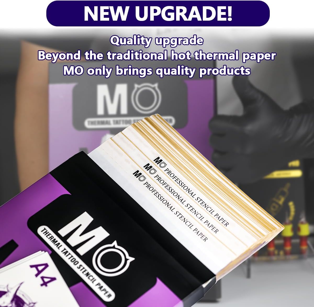 MO MOLONG Premium Tattoo Transfer Paper 100 Sheets Tattoo Stencil Paper for Professional Easy to Use 4 Layers A4 Size Stencil Paper for Tattooing