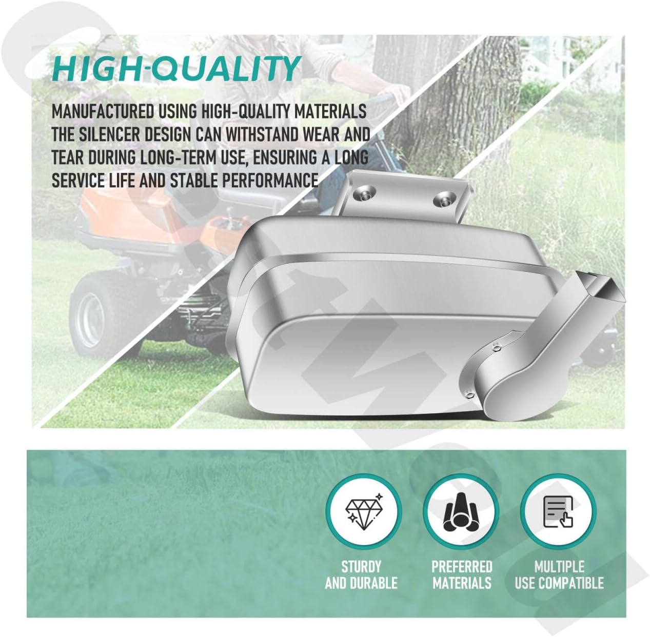 589818701 Muffler Compatible with Husqvarna Mower/Tractor 224T 224TFI 164T 184T CTH GT LG TC YT4 YTH Series