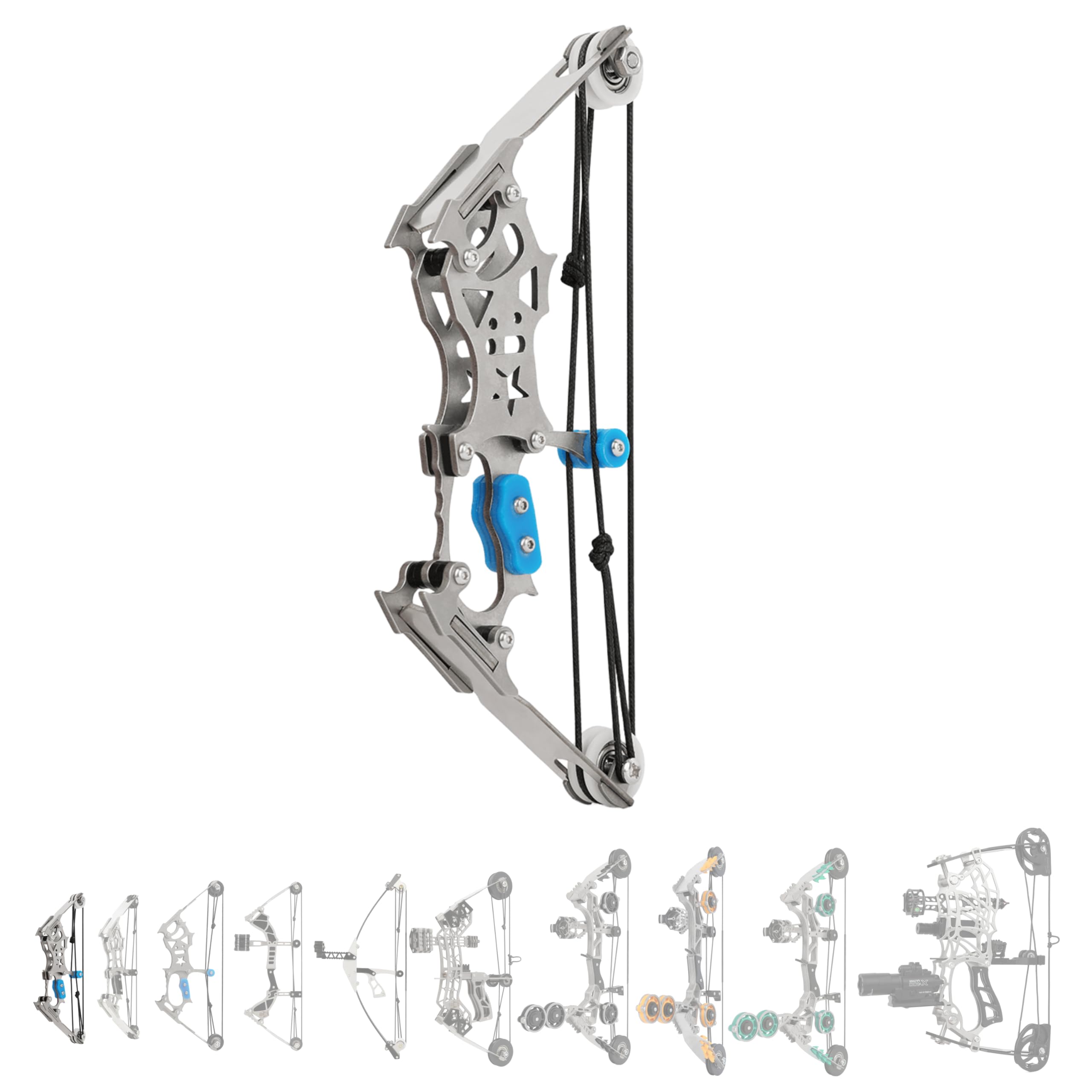 Compound Bow 10 lb/12 lb/16 lb 15-32 lb for Archery High-Elastic Steel Limbs Suitable for Beginners & Hobbyists for Target Shooting Outdoor Practice (type3-2)