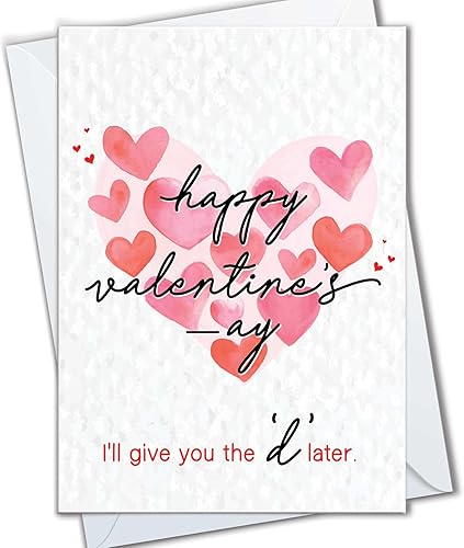 Tarjeta de San Valentín sucia para ella él, divertida y sexy tarjeta de San Valentín para mujeres, novia, esposa, tarjeta de amor traviesa y obscena