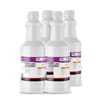 Alliance Chemical Methyl n-Amyl Ketone MNAK - 1 Gallon - 4 32 FL Oz Bottles - Industrial MEK Solvent Grade - Auto OEM, Coatings, Paints