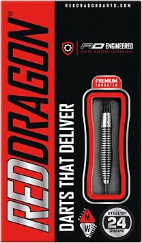 RED DRAGON Lethal Magic 21 g tungsten dart seti, kanat ve şaftlı, Siyah