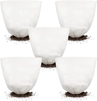 NNG 5PCS Winter Plant Covers Freeze Protection 39.4x39.4Inch Frost Blanket Shrub Covers with Drawstring Plant Protector Shrub Jacket Winter Tree Cover for Outdoor Plants, Shrub Potted Plants