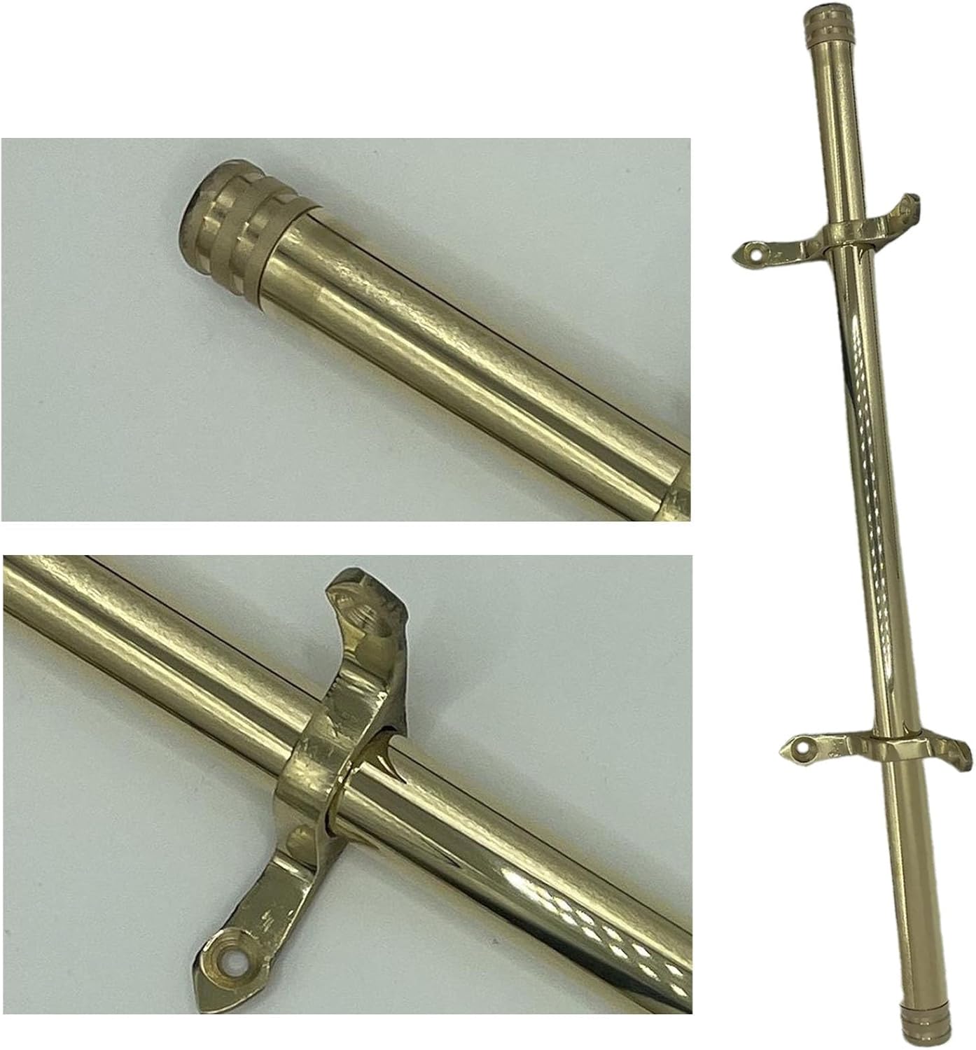 Stair Rods Kit with Brackets - Fixed Carpet Holder, 23.6in Thickened Tubular Bar for Stair Runners, Indoor Decor, Available in 24/28/30/32/36in Options (1pc)