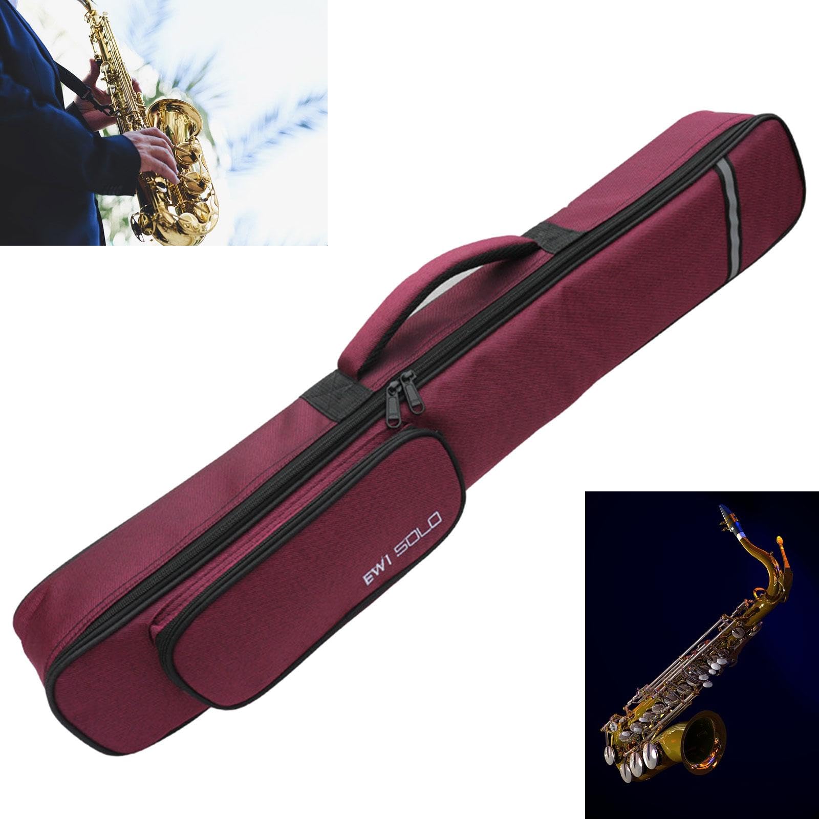 Funda Protectora para Saxofón Soprano, Resistente Al Agua Y Ligera, Vino rojo