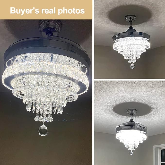 Ventilador de Techo 42" con Luz LED, Control Remoto y 6 Velo miniatura 8