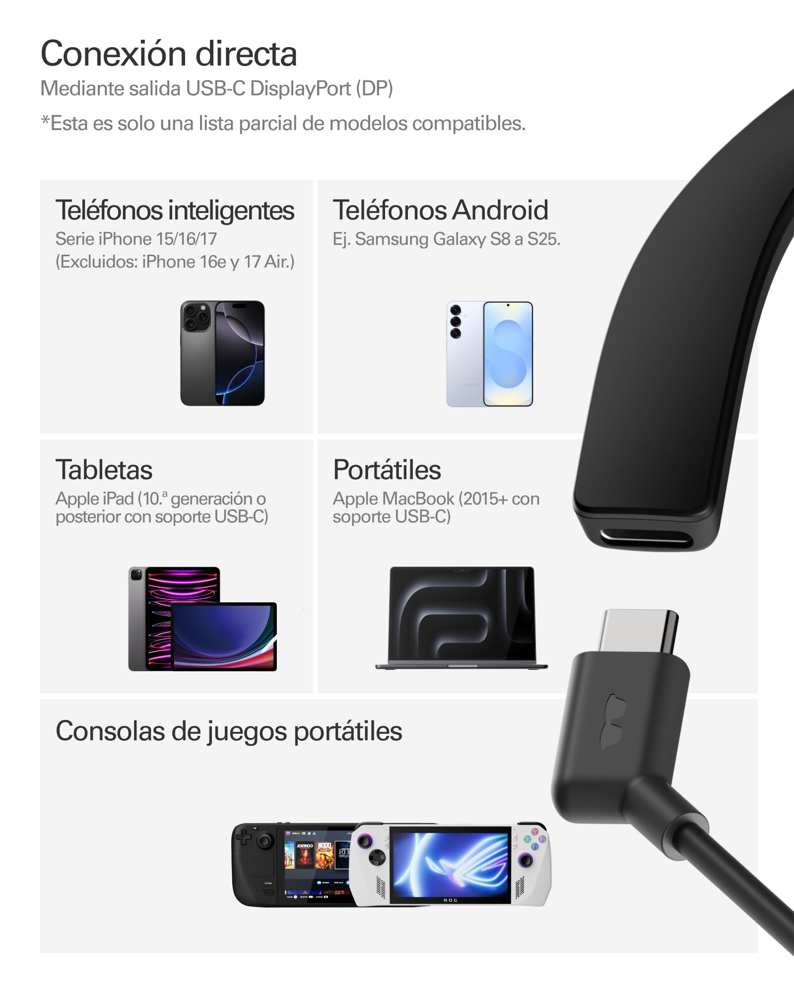 RayNeo Air 4 Pro Gafas AR/XR, Pantalla HDR10, Chip Vision 4000, Cine Virtual 201 Pulgadas, Audio por Bang & Olufsen, Gafas 3D para Películas y Juegos para iPhone/Android/Switch 2/Mac/Steam Deck/PS4/5