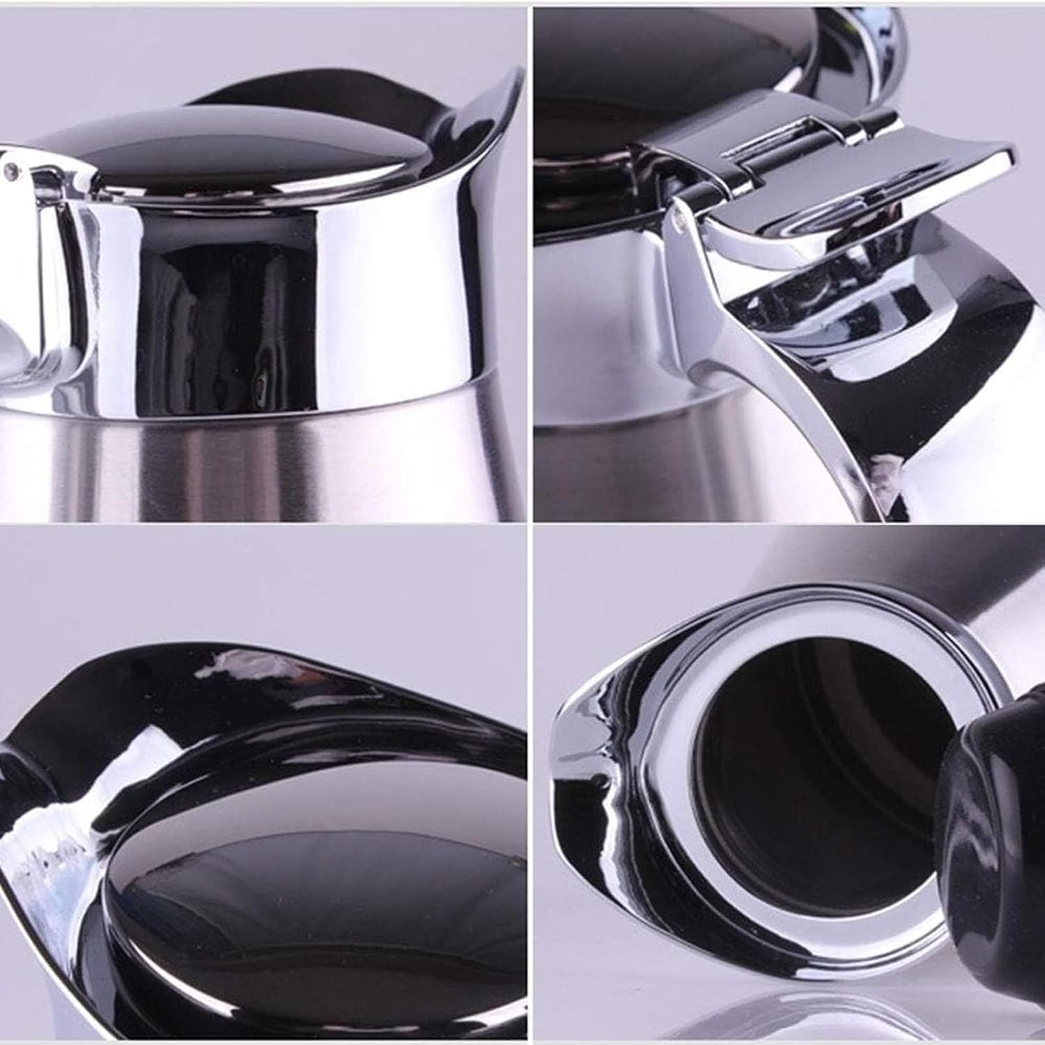 Vacuum Insulated Jug Thermal Coffee Carafe Flask Stainless Steel, Durable Thermos Hot and Cold Tea Coffee, for Home, Office, Hotel(2L)