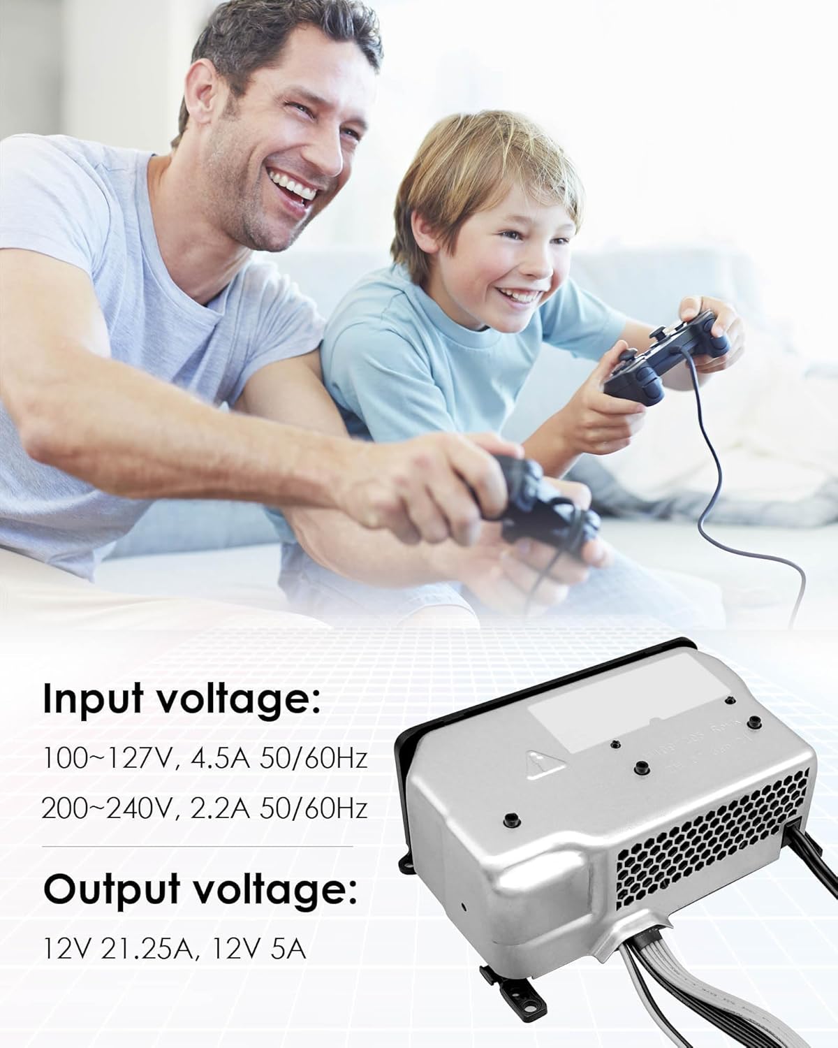 Internal Power Supply Compatible with Microsoft Xbox Series X Game Controller, 100-127V 200-240V AC Adapter, Power Adapter Replacement