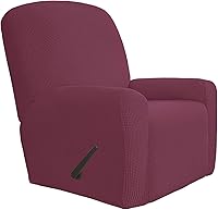 Vista 53 de Easy-Going - Funda elástica para sofá reclinable, 4 piezas, protector de muebles, sofá suave con parte inferior elástica, tela jacquard con Negro