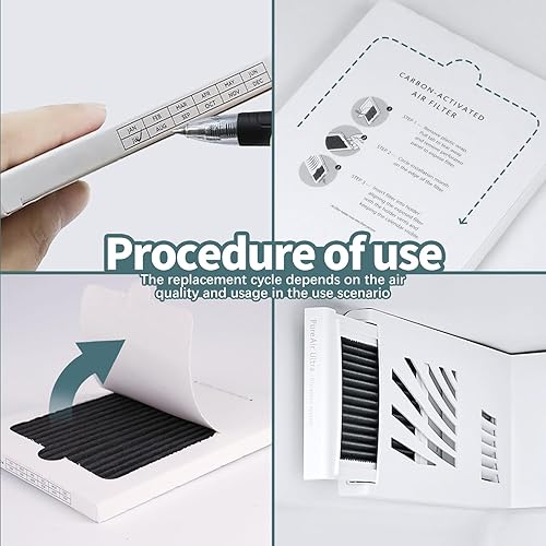 Miniatura 7 de Paquete de 3 filtros de aire para refrigerador Frigidaire PAULTRA Pure Air Ultra, filtro de aire EAFCBF compatible con Electrolux, reduce los olores