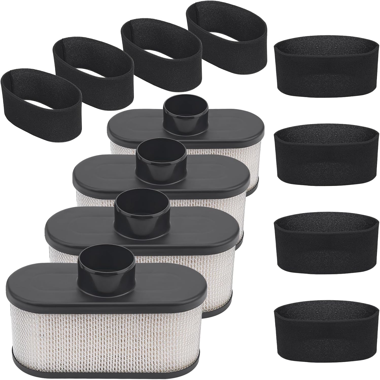 4 Packs 11013-0752 Air Filter Compatible with K-awasaki FR691V FR651V FR730V FS481V FS541V FS600V FS651V FS691V FS730V 4-Cycle Engine Cleaner Lawn Mower, Replace 11013-7046 11013-7047