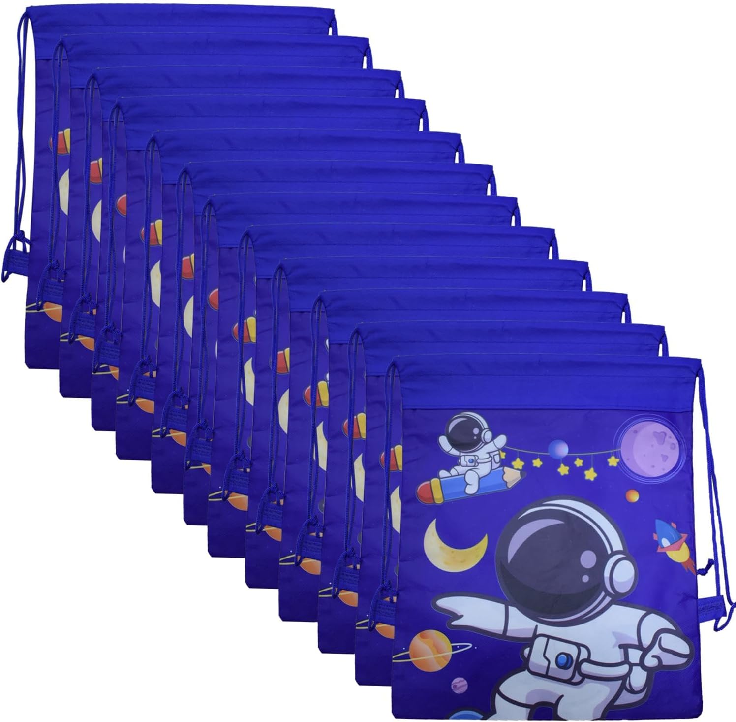 SPOCCO | Pack of 12 | Cartoon Character Printed, Birthday Party Return gifts, Return Gift, Reusable Haversack Bags for Kid Birthday Party | GB-02