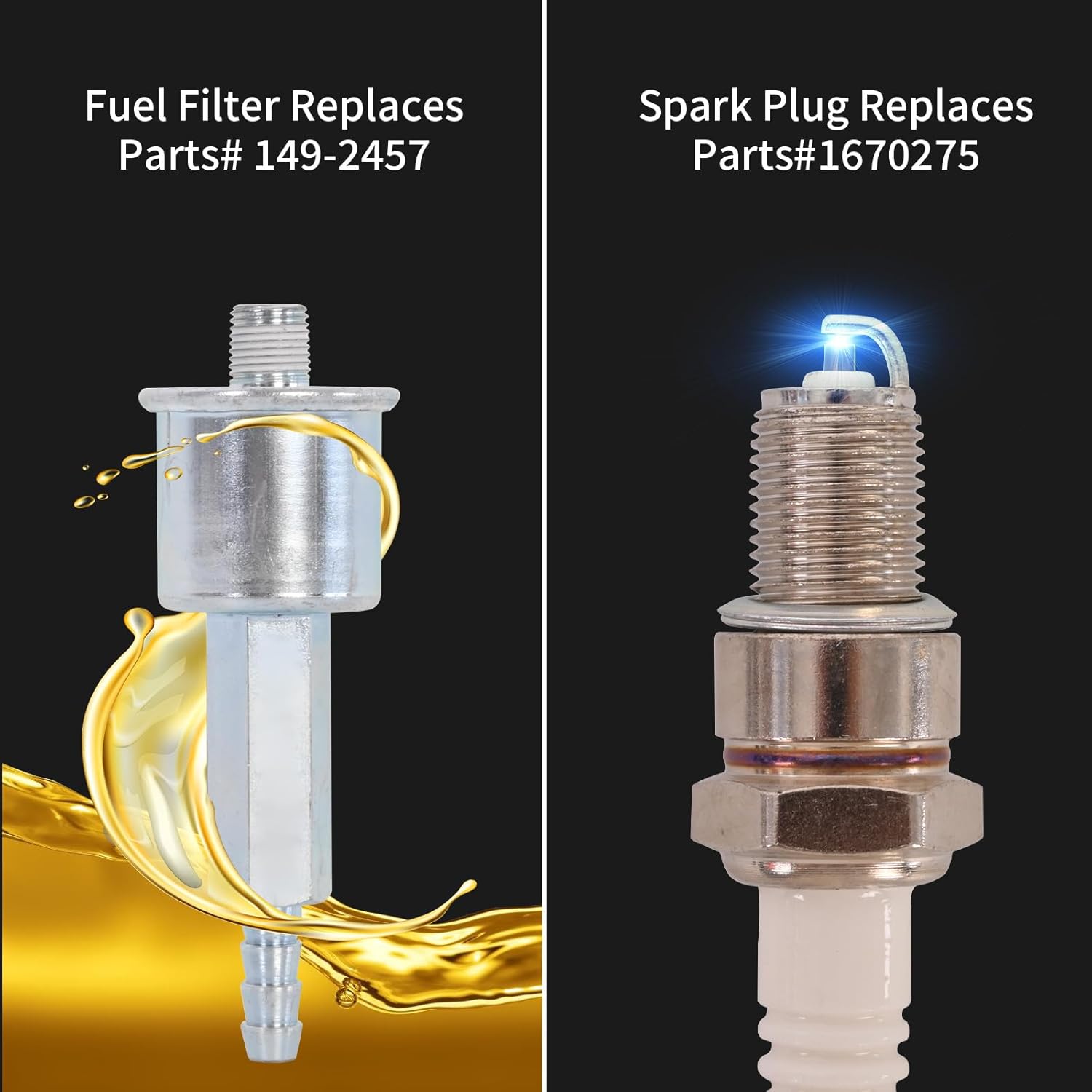 149-2311 Fuel Pump Tune Up Kit Compatible with Cumins Onan Microlite Microquiet RV 4000 Generator Includes Parts 149-2457 Fuel Filter, 167-0275 Spark Plug, 1403280 Air Filter