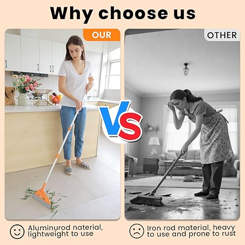 Miniatura 4 de Barredora de escobas mágicas multifunción 4 en 1, limpiaparabrisas, limpiador de piso de silicona para el hogar, removedor de pelo, barredora