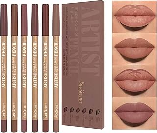 Juego de 6 delineadores de labios, lápiz de s...