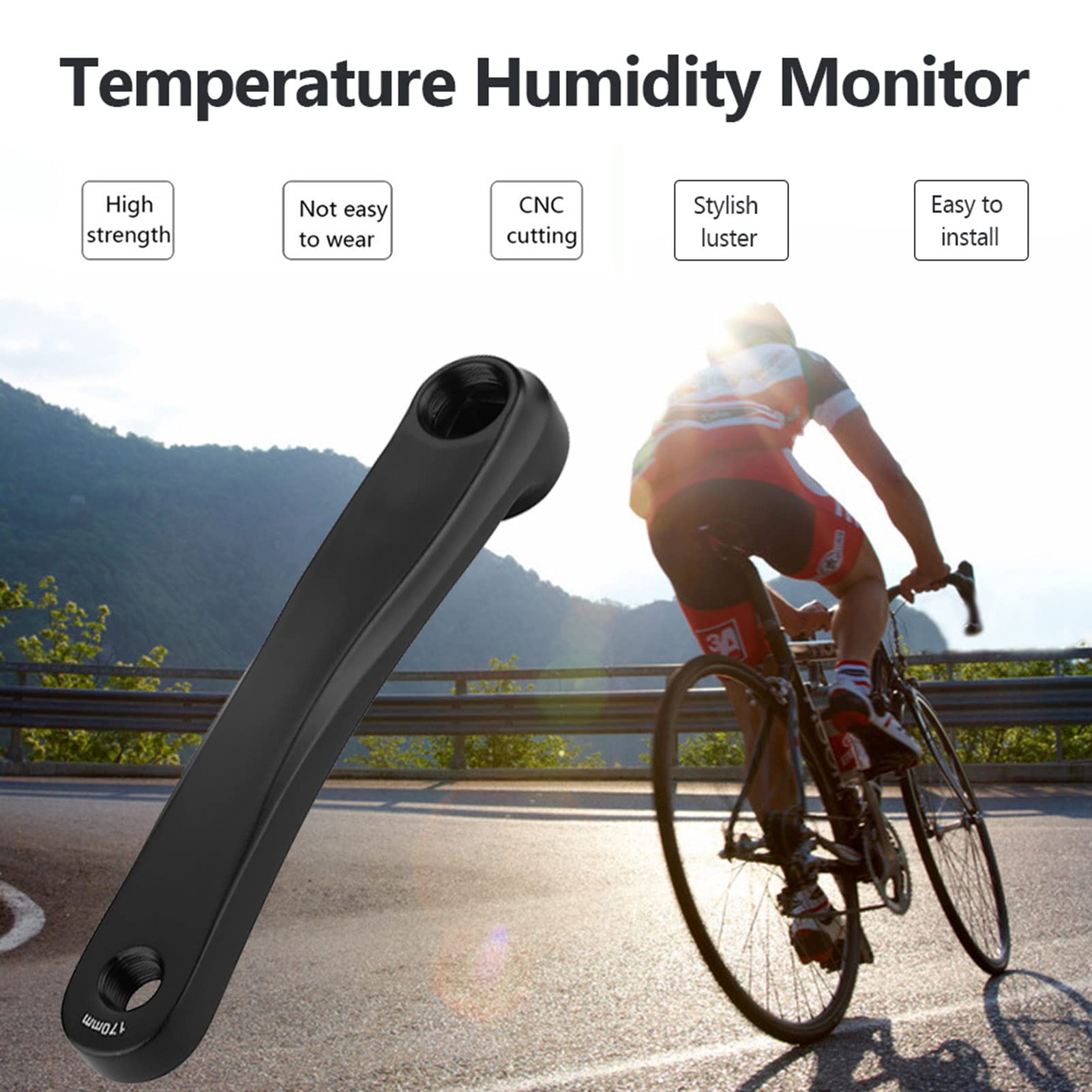 Lewa Korba Rowerowa 170mm Zestaw Ramion Korby ze Stopu Aluminium Rowerowa Lewa Korba Wymiana Akcesoriów Rowerowych