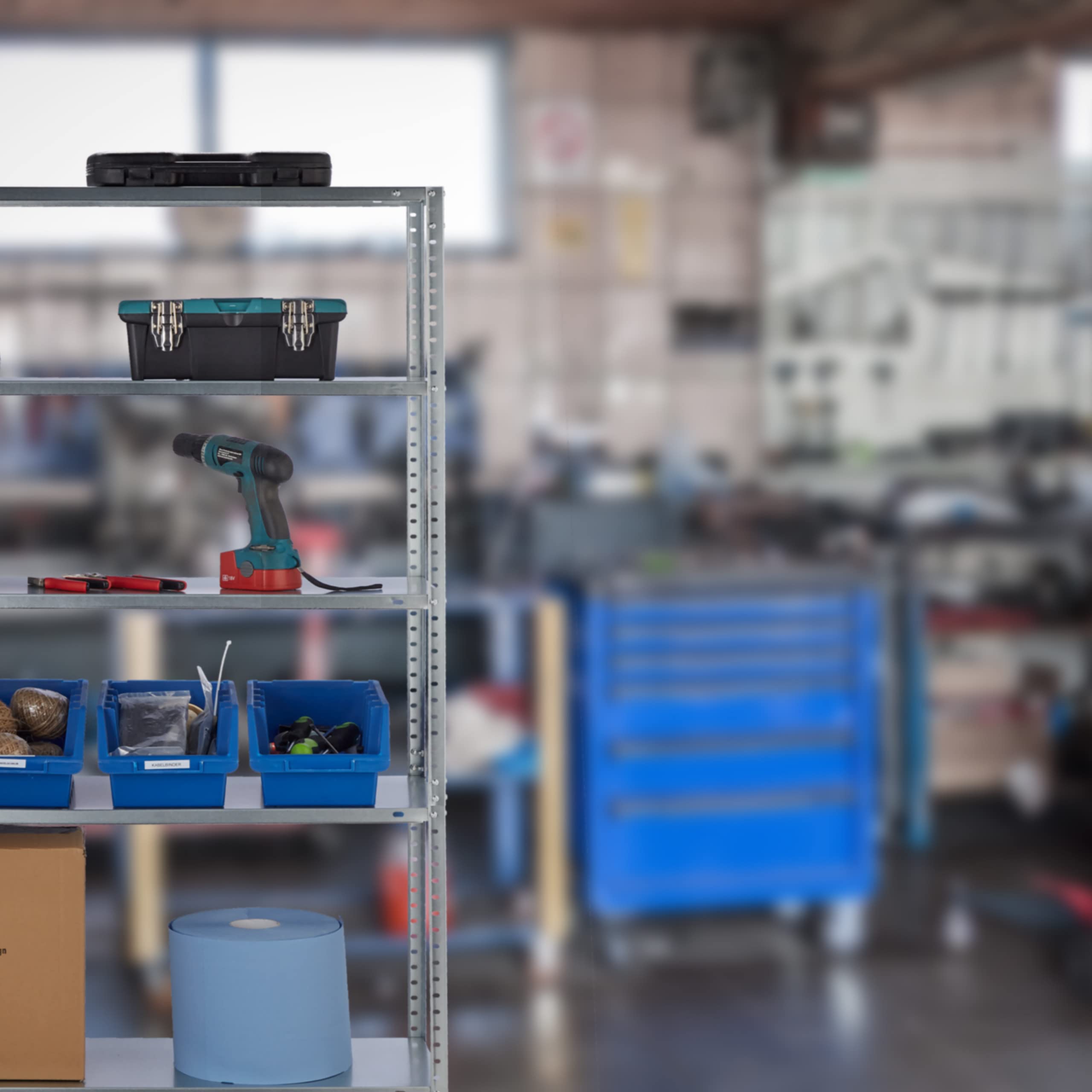 Scaffale Metallico Relaxdays 150x75x30cm - 4 Ripiani, Portata 160kg, Per Garage - Foto 6