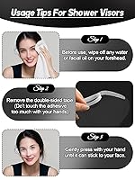 Vista 4 de EBANKU 300 Piezas Visera de Protección para Cara y Ojos en la Ducha, Visera de Plástico para Ojos, Protector de Ojos para Maquillaje, Viseras